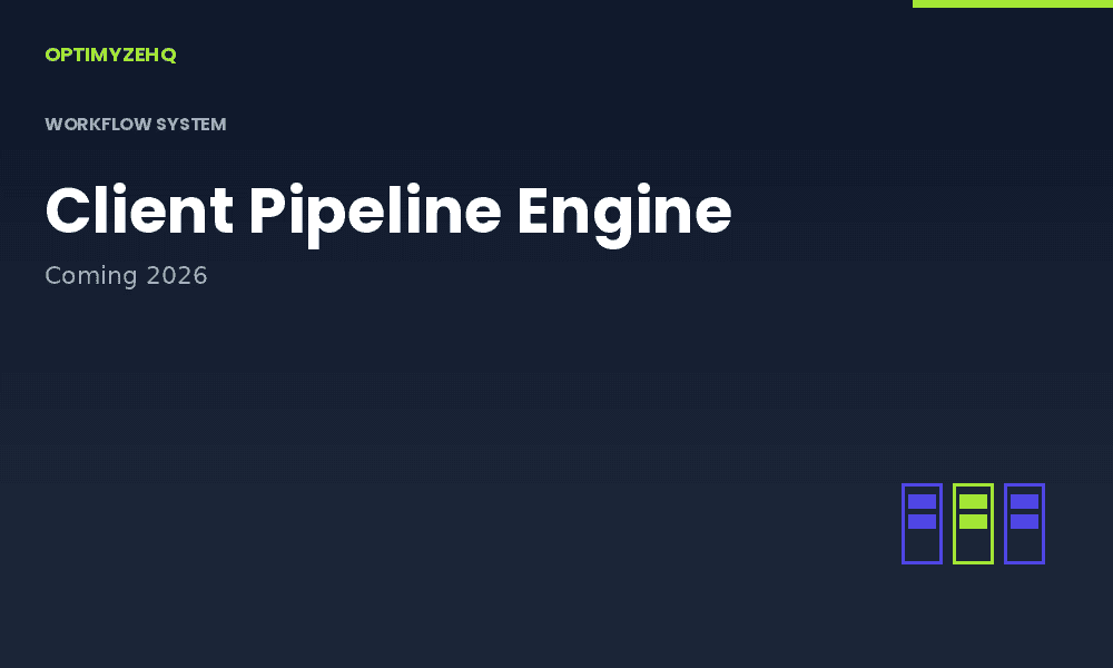 Client Pipeline Engine: workflow system thumbnail, coming 2026