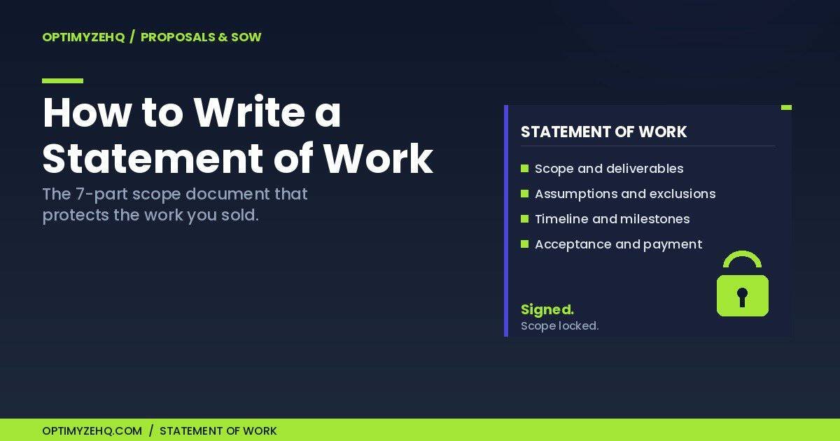 How to write a statement of work, the 7-part scope document