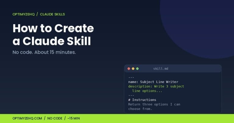 How to create a Claude Skill: a no-code guide for solo operators