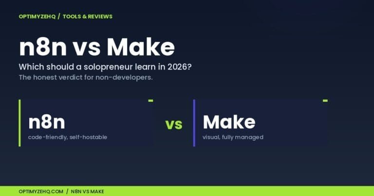 n8n vs Make for beginners comparison: which automation tool a solopreneur should learn in 2026