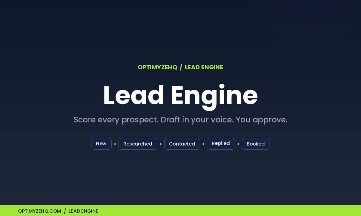 Lead Engine: workflow system thumbnail